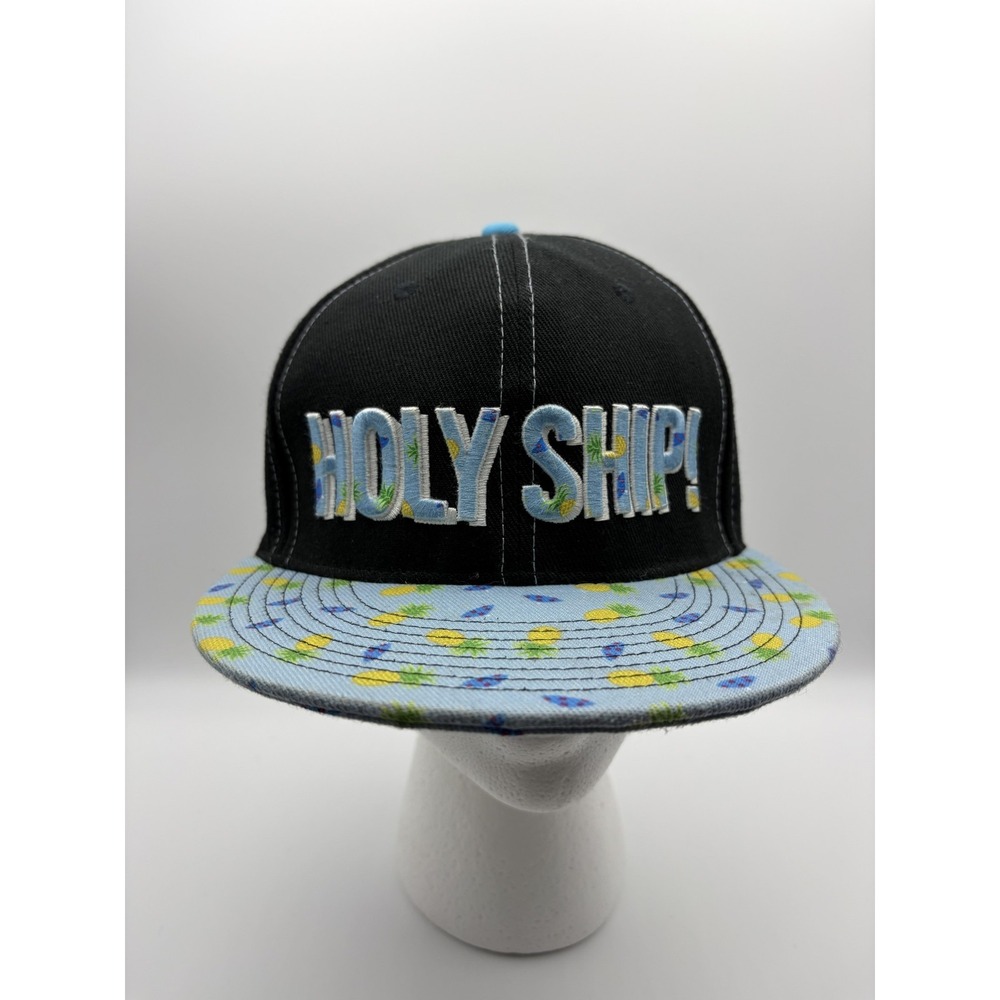 Grassroots California Holy Ship Hat Cap‎ Snap Back Black Pineapple Mens M 420